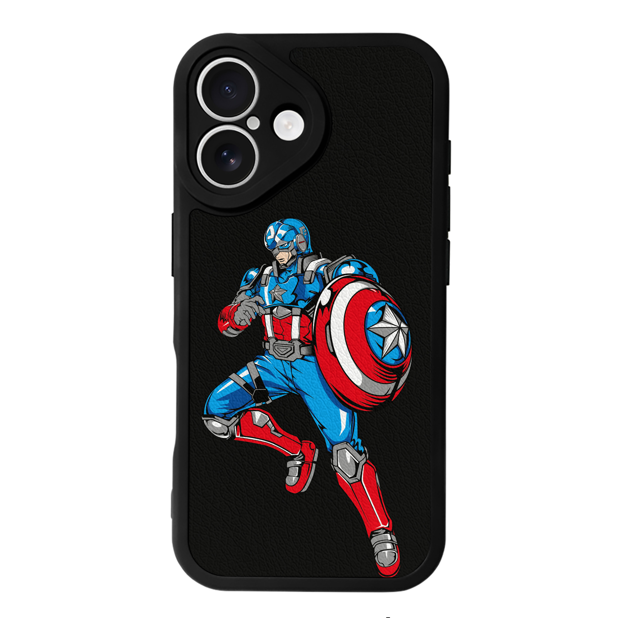 （画像用） アベンジャーズ The Avengers 【iPhone 16シリーズ対応】シリコンスマホケース（レザー調） 材質：シリコン